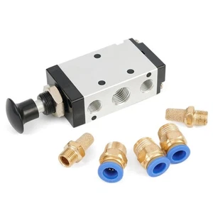 Push Pull Pneumatic valve Valve 0-150 PSI 1/4" BSPT 2 Pos 2 digits/5 digits  } - Picture 1 of 3