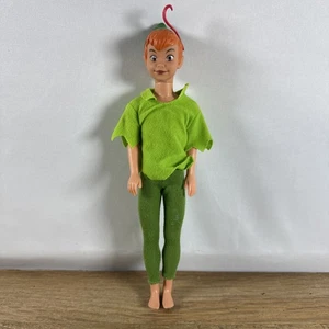 Vintage 1968 Mattel Disney Peter Pan Puppe Actionfigur Spielzeug 11 Zoll - Bild 1 von 13