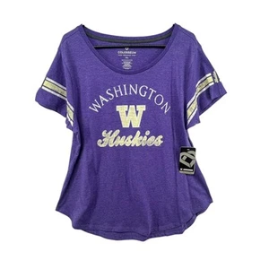 Washington Huskies Size Womens XL NEW T Shirt Scoop Neck U Dub University Purple - Picture 1 of 4