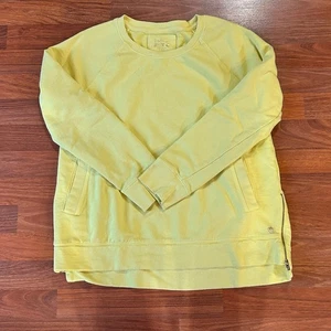 Sudadera Lilly Pulitzer Luxletic Cremallera Lateral Cuello Redondo Chartreuse Amarilla - Imagen 1 de 4