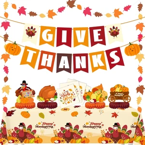 Erntedank Deko DANKE GEBEN Banner hängende Wirbel für Indoor Home Party - Bild 1 von 12