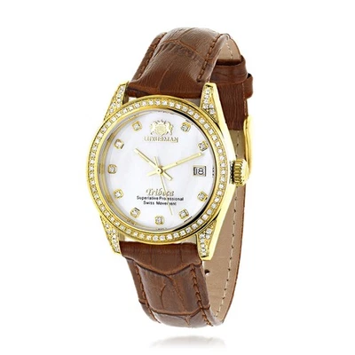 Reloj Luxurman Diamante Mujer | Tribeca | 33 mm | Bisel Diamante | Esfera Blanca Foto 1 de 4