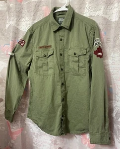 ROOTS Canada grün Baumwolle Canvas Knopfleiste Langarm Hemd ALGONQUIN R.C.O. - Bild 1 von 11
