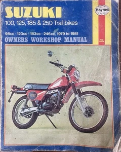 Suzuki 100, 125, 185 & 250 Trail Bikes Haynes Manual, TS100/125/185/250, 1979-81 - Picture 1 of 5