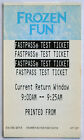 Mint Disneyland Resort Frozen Fastpass Test Ticket for Frozen March 2015 Rare