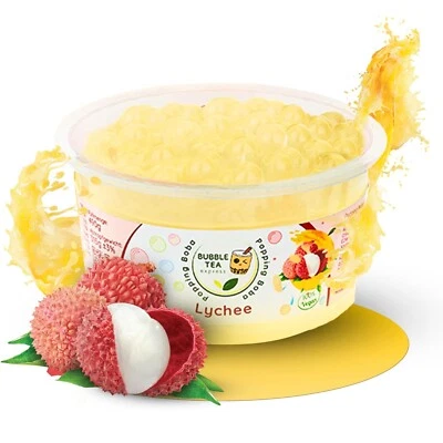 Bubble Tea, Popping Boba Lychee 490 g, Boba Perlen, Topping, Litschi Neu - Bild 1 von 4