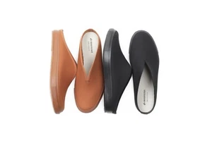 Moonstar FINE VULCANIZED SLIT MULE BLACKMONO/BRICK 22.0〜28.0cm Width 2E NEW - Picture 1 of 17