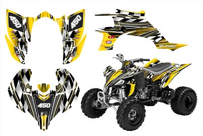 2003 - 2013 Yamaha YFZ 450 carb model graphics skin decal kit 24 mil #2500 Red - Image 1 of 4