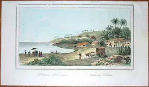 1837 Druck HOLLÄNDISCHE HÄUSER, NORDOSTBRASILIEN, #6 - Bild 1 von 1