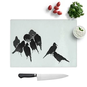 The Japanese Crows Watanabe Seidei 1 x Protezione superficie tagliere vetro - Foto 1 di 6