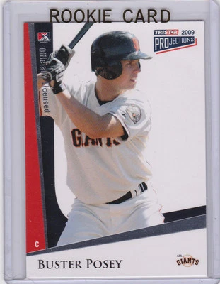 Tarjeta de novato Buster Posey 2009 San Francisco Gigante TriStar Proyección BÉISBOL RC Foto 1 de 2