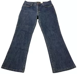 Jeans Eddie Bauer para mujer 8R azul lavado oscuro calce natural diseño de 5 bolsillos - Imagen 1 de 14