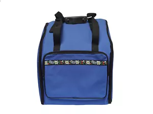 Steirische Harmonika Tasche Rucksack DELUXE EDELWEISS blau 4-reihige Harmonika - Bild 1 von 10