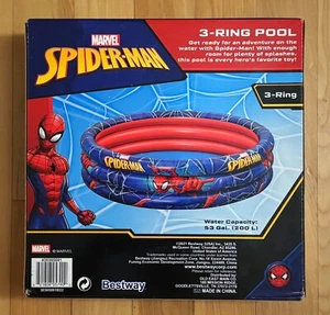 Marvel Spider-Man 3-ring kids Pool Inflatable New in Sealed Box - Picture 1 of 2