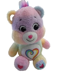 2021 Care Bears Togetherness Herz Stofftier Pastell Regenbogen Batik Plüsch  - Bild 1 von 9