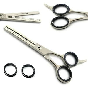 Texturizing Scissor Single Thinning Barber Edge Detachable Finger Ring New - Picture 1 of 3