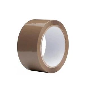 Braun Packband Rolle 48 mm x 66 m - Geräuscharmer Kleber für Umzug & Lagerung - Bild 1 von 2