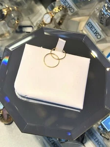 Round Simple Earrings Pair 10kt Gold Hoop Earrings - Gift Timeless Design - Bild 1 von 5