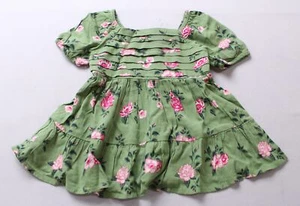 The Children's Place Baby Girls Floral Pleated Dress AC2 Green Size 9-12M NWT - Picture 1 of 3