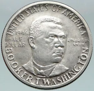1946 P BOOKER T. WASHINGTON Commemorative Silver Half Dollar 50 Cent Coin i87318 - Picture 1 of 3