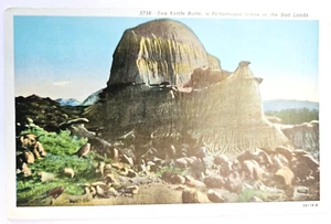 Tea Kettle Butte a Picturesque scene int he Bad Lands Postcard - Picture 1 of 3