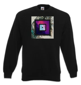 Abstract Squares Sweatshirt Pullover Random Abstract Art Colourful Oldschool - Picture 1 of 1