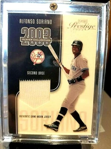 2003 ALFONSO SORIANO #70/325 PLAYOFF PRESTIGE GAME USED JERSEY.#70/325 MINT. - Picture 1 of 9