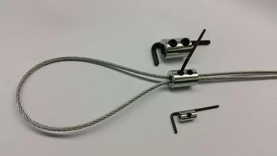 2mm- 3mm Steel Wire Rope Clamp **Stainless Steel** FREE P+P - Image 1 of 2