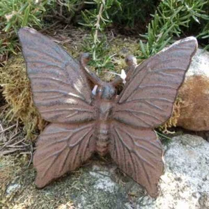 Schmetterling Gusseisen Gartendeko Wanddeko Landhaus Garten Butterfly GA665-S - Bild 1 von 4