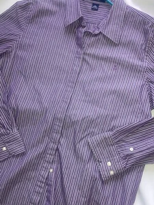 Purple/Blue Stripped 100% Cotton Dress Shirt CHAPS Youth Large - Picture 1 of 4