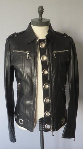 Giacca di pelle nera Gucci edizione limitata