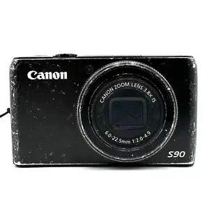 Canon PowerShot S90 Black Compact Digital Camera - Picture 1 of 6