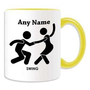 Personalisierte Geschenk Swingtänzerin Tasse Spardose Tasse Tanz Paar Name Tee Kaffee - Bild 1 von 20