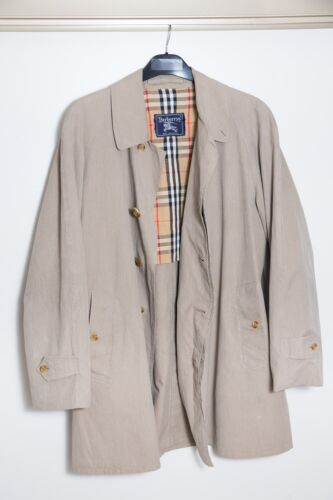 Burberry trench uomo vintage beige miele misto cotone taglia 52R