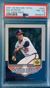 2001 UD Decade 1970s #AR1 Nolan Ryan Arms Race PSA 8 Perfectly Centered LOW POP