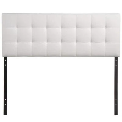 Modway Lily King Upholstered Faux Leather and Wood Headboard in White - Image 1 of 4