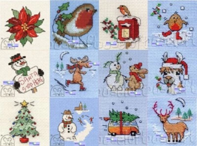 Mouseloft - Christmas Range Mini Cross Stitch Card Kits #3 - 3 OR MORE - 15% OFF