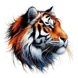 9X9 cm Autoaufkleber Tiger Aquarell Aufkleber Wetterfester Vinyl Sticker - Picture 1 of 1