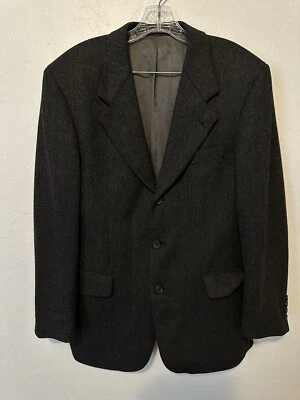 Blazer Hugo Boss Para Hombre 40R Gris Lana Cachemira Loro Piana Espiga Traje Chaqueta Foto 1 de 4