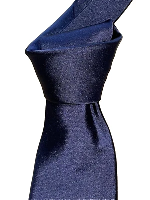 Corbata de cuello Brooks Brothers Golden Fleece® 7 pliegues azul marino 3,6" seda satinada EE. UU. $225 NUEVA CON ETIQUETAS Foto 1 de 4