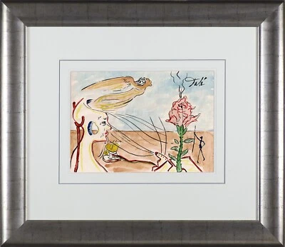 Salvador Dalí - ¡Acuarela!!! ¡Hecho a mano!!! Foto 1 de 2