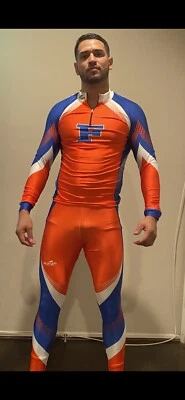 Mens Ski Team downhill skiing spandex Florida Gators skinsuit speedsuit Medium - Image 1 of 2