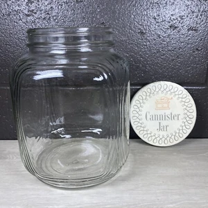 Hoosier Square Gallon Glass Jar Ribbed Corner - Coffee Cannister - Picture 1 of 11