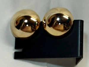 Vtg Park Lane Goldtoned Big Time Clip On Earrings 80's 90's - Picture 1 of 3