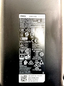 Cargador fuente de alimentación adaptador de CA original DELL 240 vatios fuente de alimentación PSU 19,5v 12,31a - Imagen 1 de 4