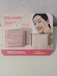 MEDIHEAL Collagen Ampoule Pad Facial Toner Pads Collagen & Ceramide 100CT + 100 - Picture 1 of 3