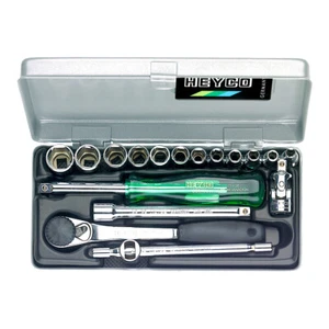 Heyco 17 Piezas SAE / 6 Puntos 1/4" Juego de Caja de Enchufes / Totalmente Nuevo - Hecho en Alemania - Imagen 1 de 3