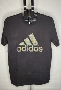 Adidas Camo Graphic Logo T-Shirt Black Mens Size M - 1056 - Picture 1 of 3