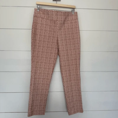 Orvis Women’s 14 Pink Patterned Pull on Pants Career Work Core - Image 1 of 4