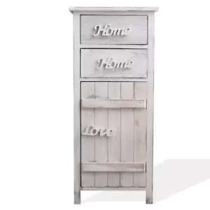 Mobili Rebecca Bedside Furniture 2 Drawers White Shabby chic Vintage 84x37x30 - Picture 1 of 9